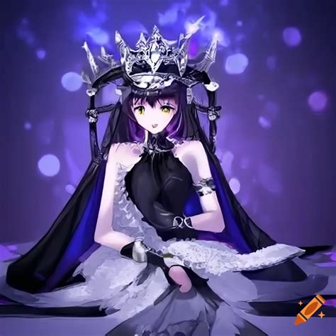 Anime Queen With Silver Diamond Crown On Craiyon