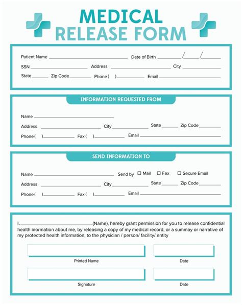 Best Free Printable Medical Release Forms Pdf For Free At Printablee