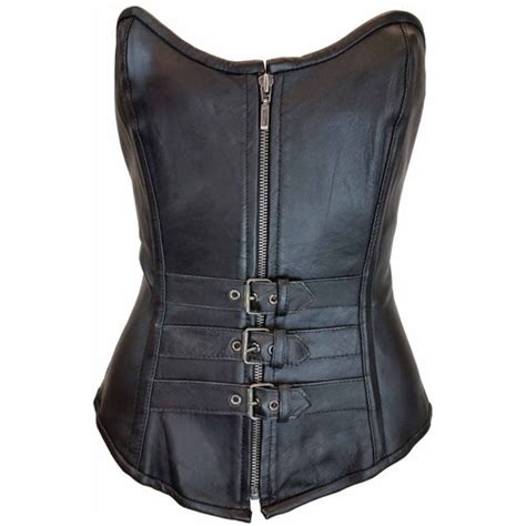 Zip Front Leather Corset Vc1338 Open Road Leather And Accessories