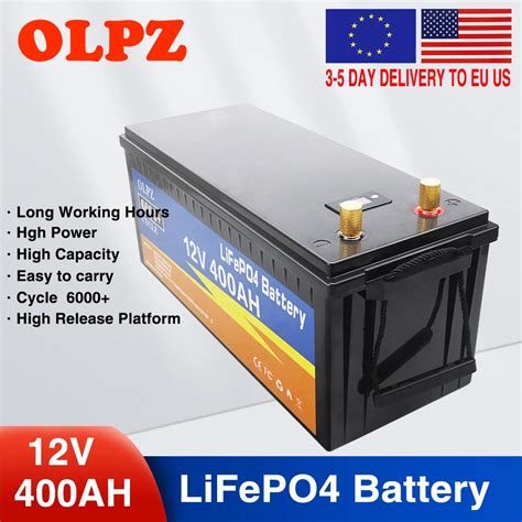 Batterie LiFePO4 12V 400ah 300ah 250ah 200ah 100ah BMS intégré