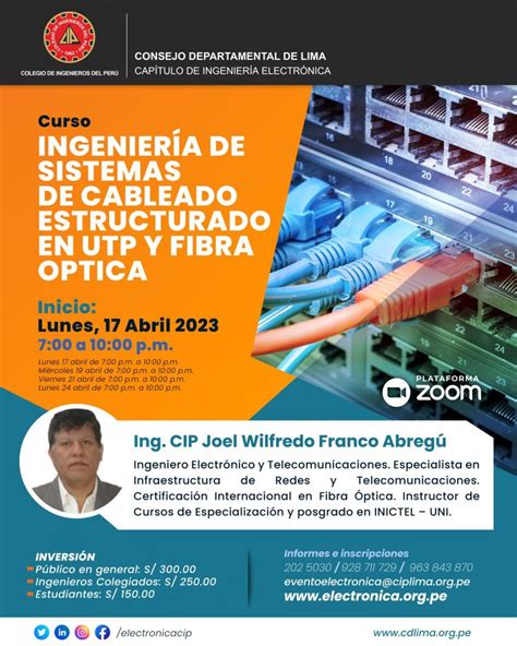 Curso Ingeniería De Sistemas De Cableado Estructurado En Utp Y Fibra