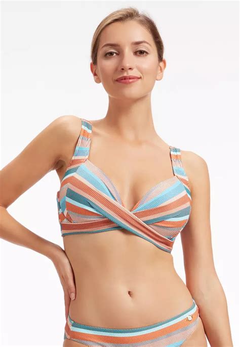 Sunseeker Sunseeker Baydere Stripe D Cup Bikini Top Buy