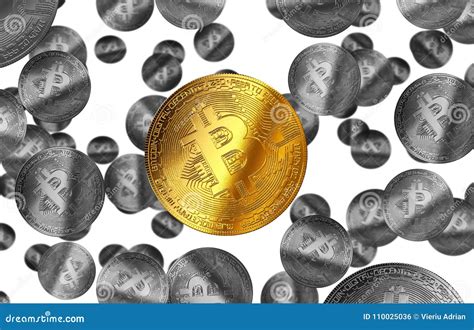 Bitcoin Gold Coin Cryptocurrency Yellow Illustration Stock Illustration