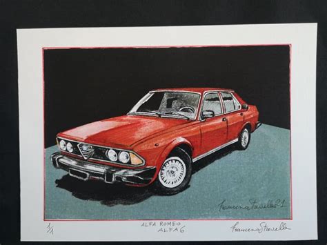 Picture Artwork Francesco Strevella Alfa Romeo Alfa Catawiki