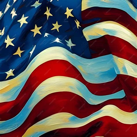 Premium AI Image | Waving american flag background