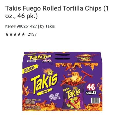 Takis Fuego 1 Oz 46 Pk Ebay