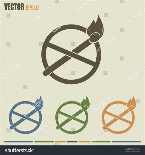 No Naked Flame Warning Sign Vector Stock Vector Royalty Free 561989896 Shutterstock