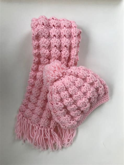 Crochet Pattern Puff Shell Hat and Scarf Set– Maggie's Crochet