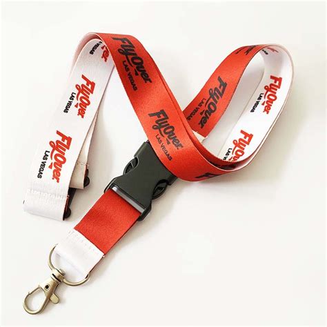 Custom Breakaway Ribbon Sublimation Keychain Lanyards With Logo Custom