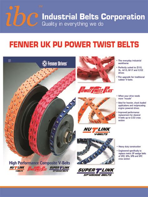 Fenner Pu Power Twist Link Belt Angle Degree At Rs Meter In