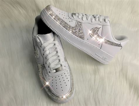 Men S Swarovski Nike Air Force With Swarovski Crystals Etsy