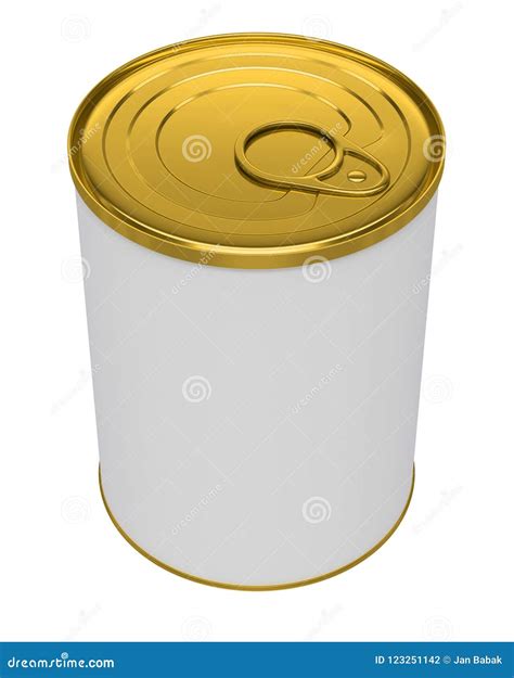 Metal Tin Can Canned Foods Mockup Aluminium Steel Package Closed With