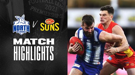 North Melbourne V Gold Coast Suns Highlights Round 15 2021 Afl