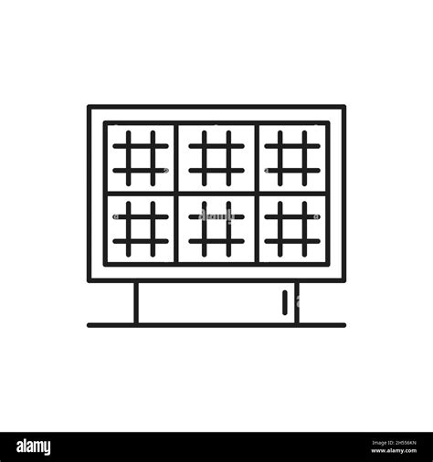 Photovoltaic Cell Of Solar Panel Sun Battery Thin Line Icon Vector Pv