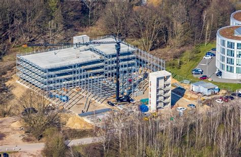 Luftaufnahme Witten Baustelle Zum Neubau Des Parkhauses Der Uni An