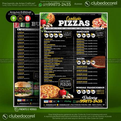 Card Pio Pizzaria Pizza E Hamburguer Cdr Ai Pdf Clube Do Corel Hot