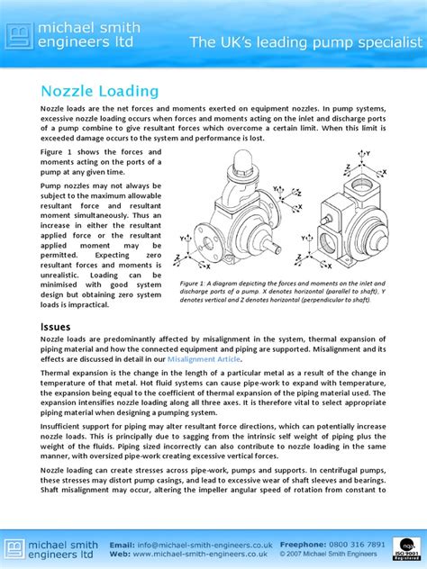 pump nozzle loading  thermal expansion pump