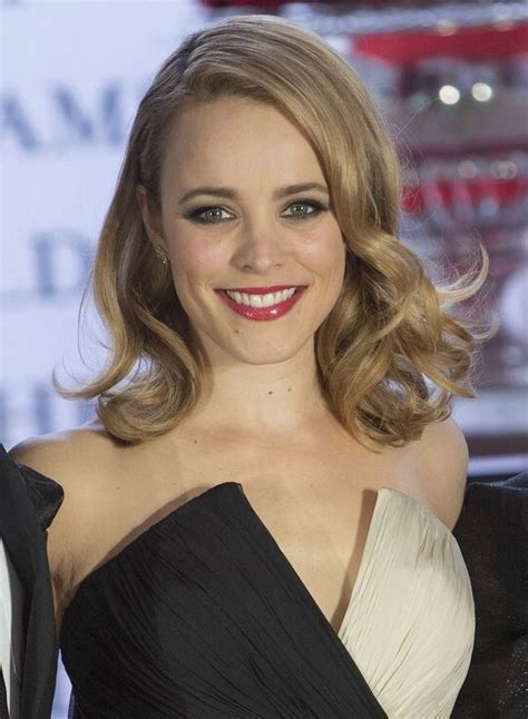 Rachel McAdams Long Blonde Hair Styled Into Barrel Curls