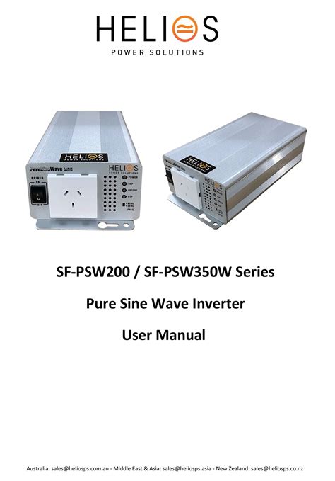 HELIOS SF200-350 Series Pure Sine Wave Inverters User Manual