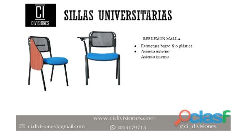 Sillas Universitarias Pupitres Mobiliario Escolar En Colombia Clasf