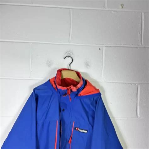 Vintage Berghaus Jacket Mens Large Blue Red Gemini Gore Tex 90s Retro