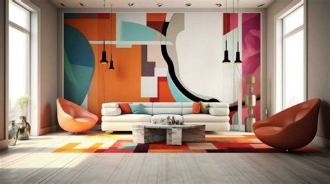 modern interior with bold colors and linear lines 30653262 Stock Photo ...