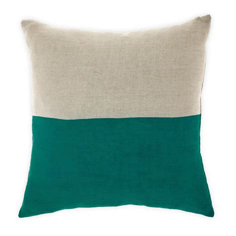 Aura Dipped Linen Cushion Teal Cushions Queenb Teal Cushions Home