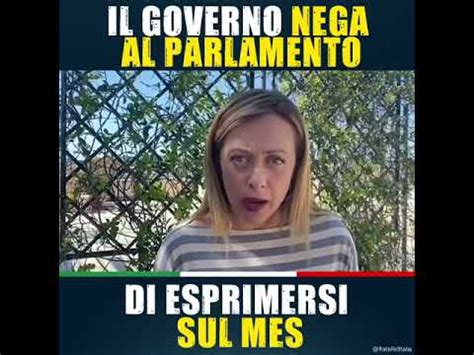 Giorgia Meloni Conte Nega Al Parlamento Di Esprimersi Sul Mes