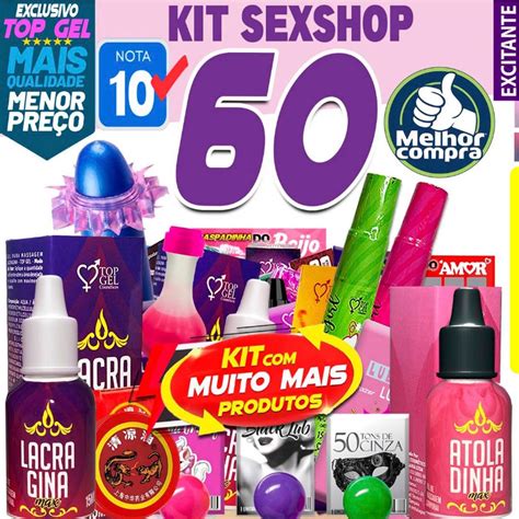 Kit Sex Shop Possui 60 Itens Eróticos Marca Top Gel Sexy Shop Produtos