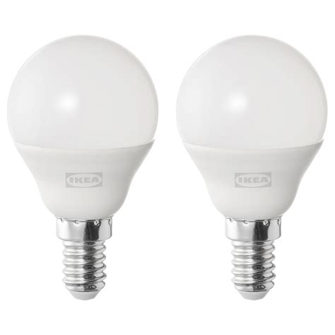 SOLHETTA bohlam LED E14 470 lumen, bulat putih opal, 4000 K | IKEA Indonesia