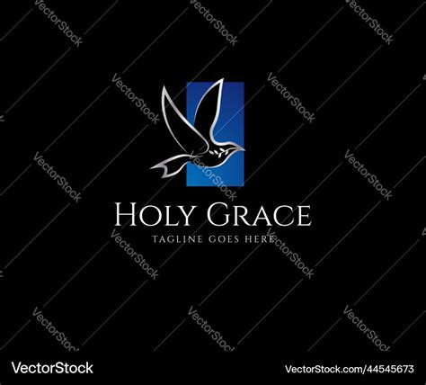 Flying dove carrying leaves christian logo design Vector Image