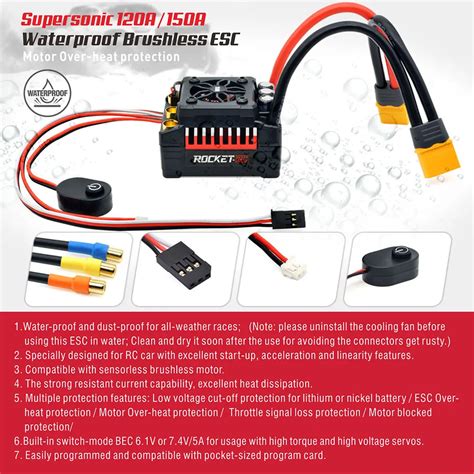 Rocket Rc Supersonic Brushless Dc Motor With A Esc Combo For