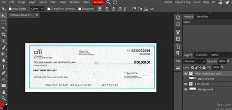 Citibank Blank Cheque Psd Template Fakedocshop