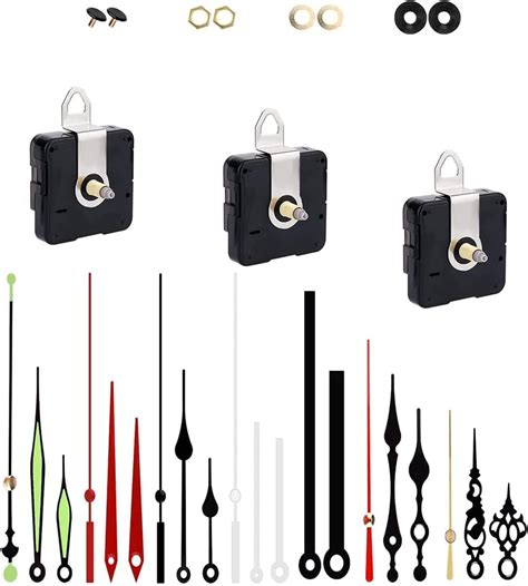 JEOPKO Silent Quartz Clock Mechanism Kit Mechanisms 7 Sets Hands With