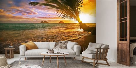 Lanikai Beach Sunrise Wall Mural | Wallsauce UK