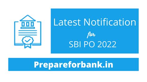 Sbi Po 2022 Notification Prepare For Bank