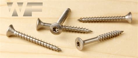 Torx Raised Countersunk Chipboard Screws In A Stainless Steel