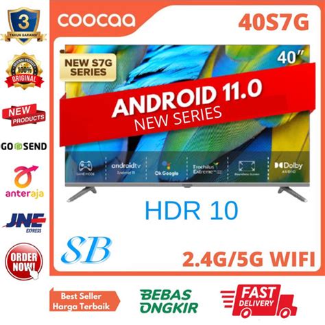 Jual COOCAA LED TV 40 INCH 40S7G ANDROID 11 DIGITAL TV 2 4G 5G