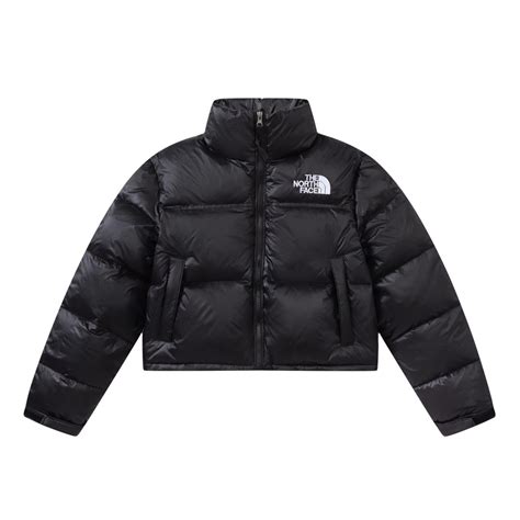 The North Face Nuptse Cropped Puffer Jacket Black Vitusy