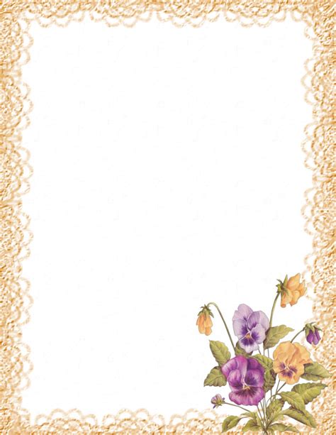 Floral Stationery Theme Free Page 2