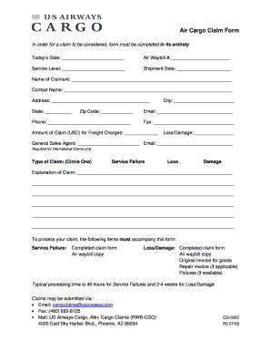 Freight Claim Form Fill And Sign Printable Template Online