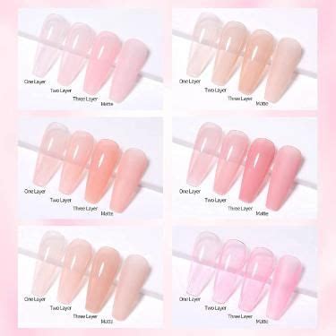 Nude Gel Polish Kit Sheer Milky Pink Jelly Transparent Gel Nail Polish