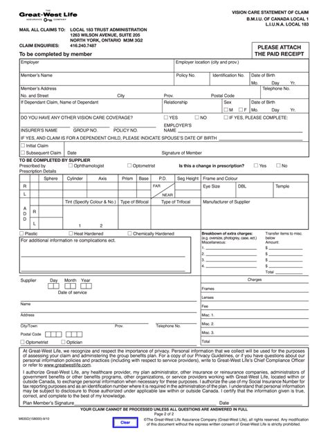 Local Vision Claim Form Fill Online Printable Fillable Blank