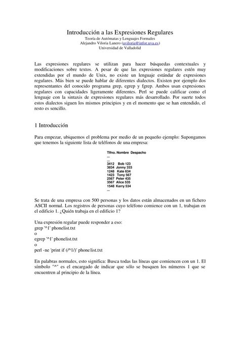 PDF de programación Introducción a las Expresiones Regulares