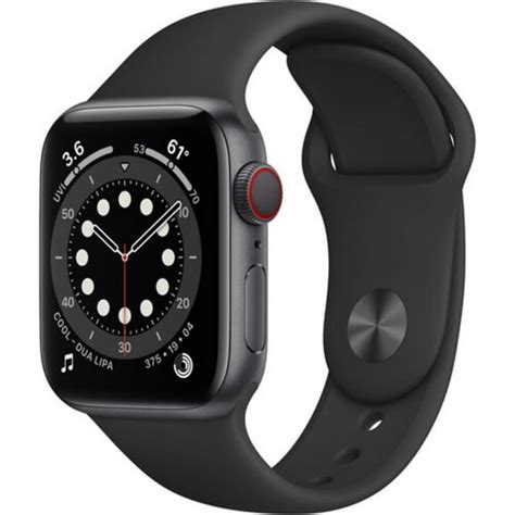apple  series  gps cellular mm smartwatch  jet black
