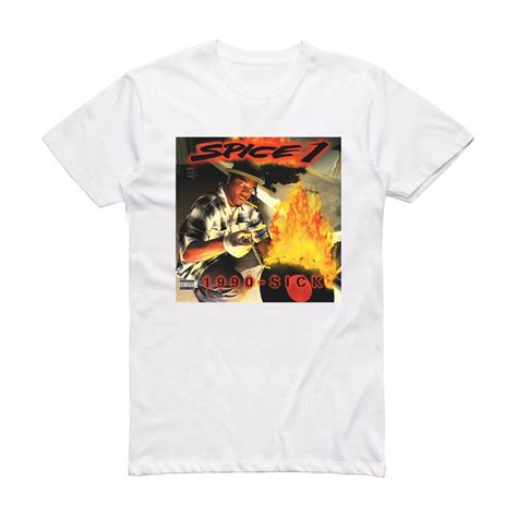 Spice 1 1990 Sick Album Cover T-Shirt White – ALBUM COVER T-SHIRTS