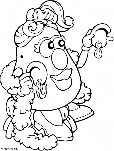 Printable Mrs. Potato Head coloring page
