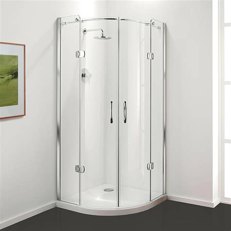 Coram - Frameless Premier Hinged Shower Quadrant - 2 Size Options at ...