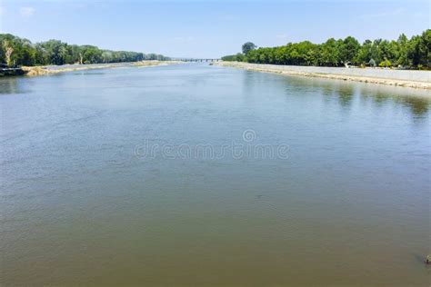 EDIRNE, TURKEY - MAY 26, 2018: Landscape of Meric Maritsa River in City ...