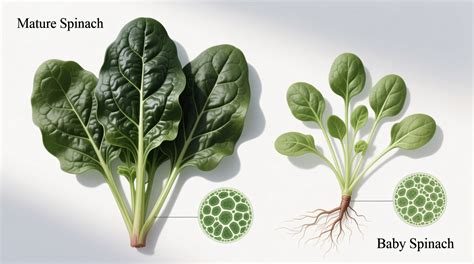 spinach  baby spinach key differences explained
